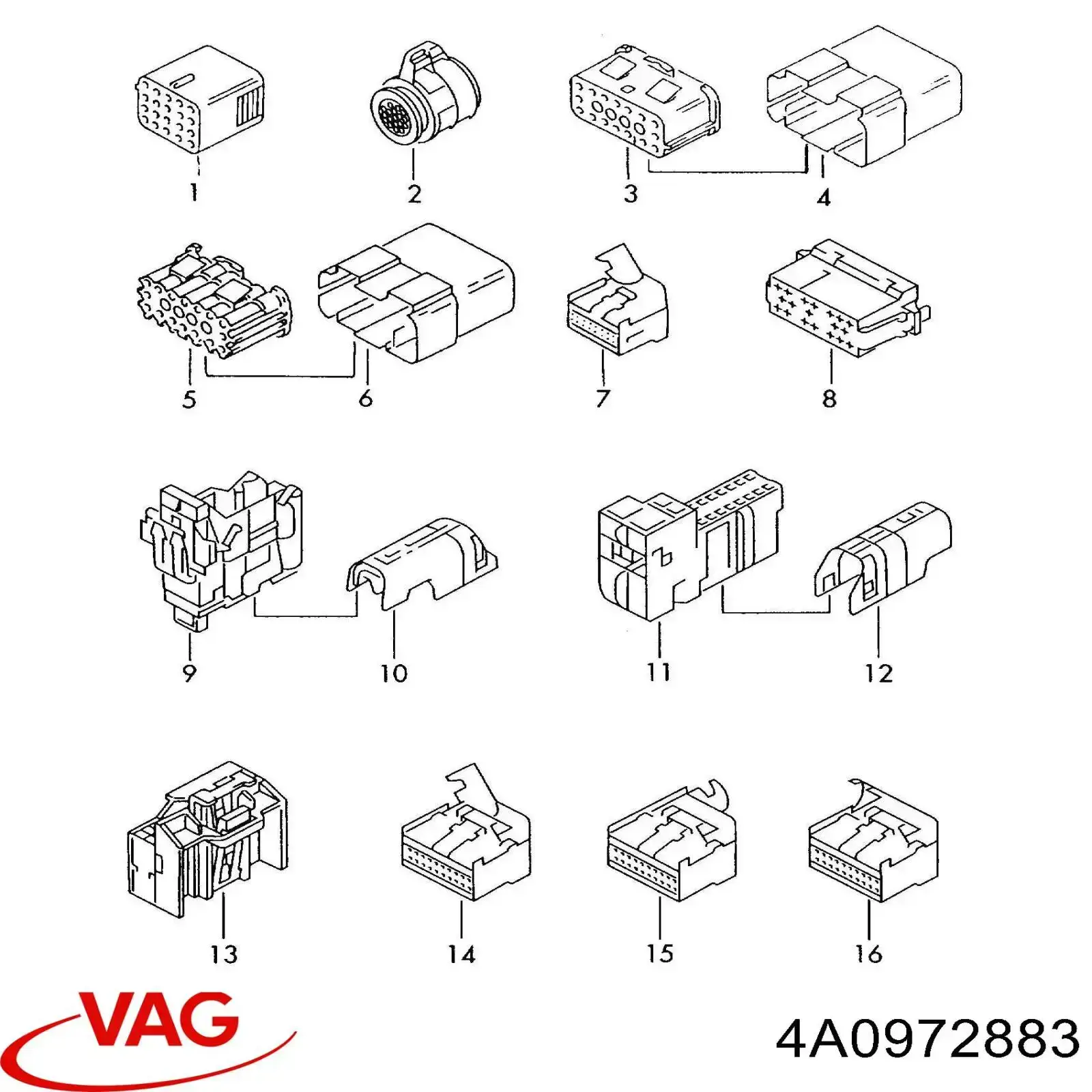  VAG 4A0972883 ціна, від 8.49 USD