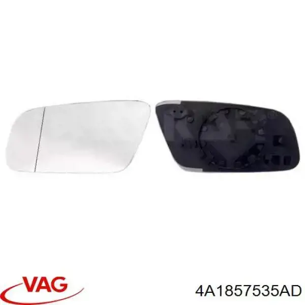 Дзеркальний елемент лівого дзеркала заднього виду VAG 4A1857535AD ціна, від 11.07 USD