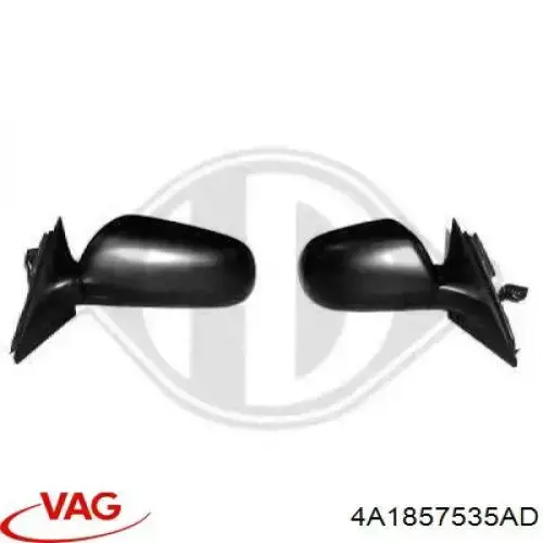Купити 4A1857535AD VAG Дзеркальний елемент дзеркала заднього виду, лівого