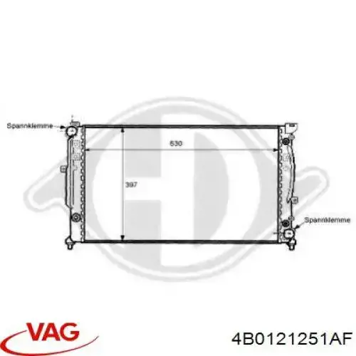 4B0121251AF VAG Радіатор охолодження двигуна