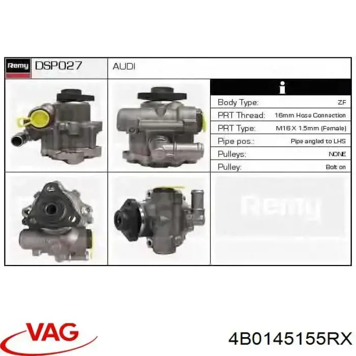 Купити 4B0145155RX VAG Насос гідравліки