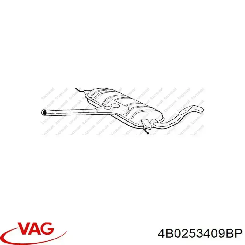 Купити 282543 Bosal Вихлопна труба