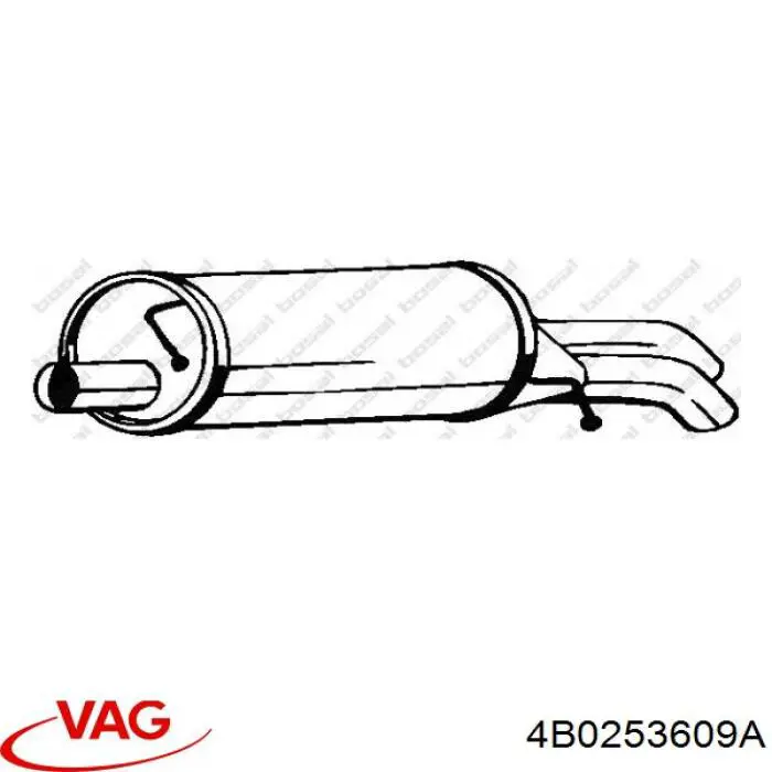 Вихлоп VAG 4B0253609A ціна, від 99.00 USD