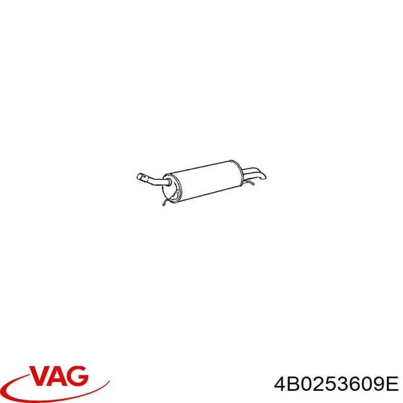 4B0253609E VAG Глушник, задня частина
