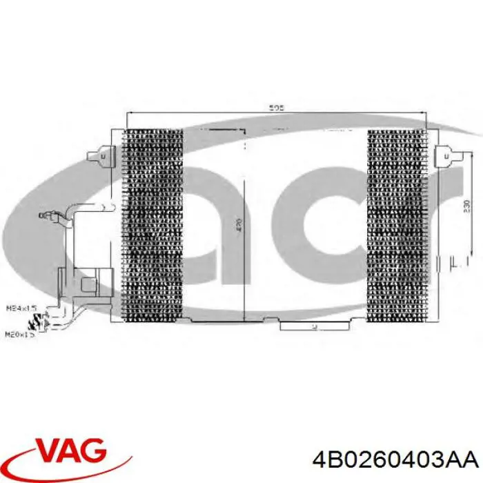 Купити 4B0260403AA VAG Радіатор системи охолодження кондиціонера