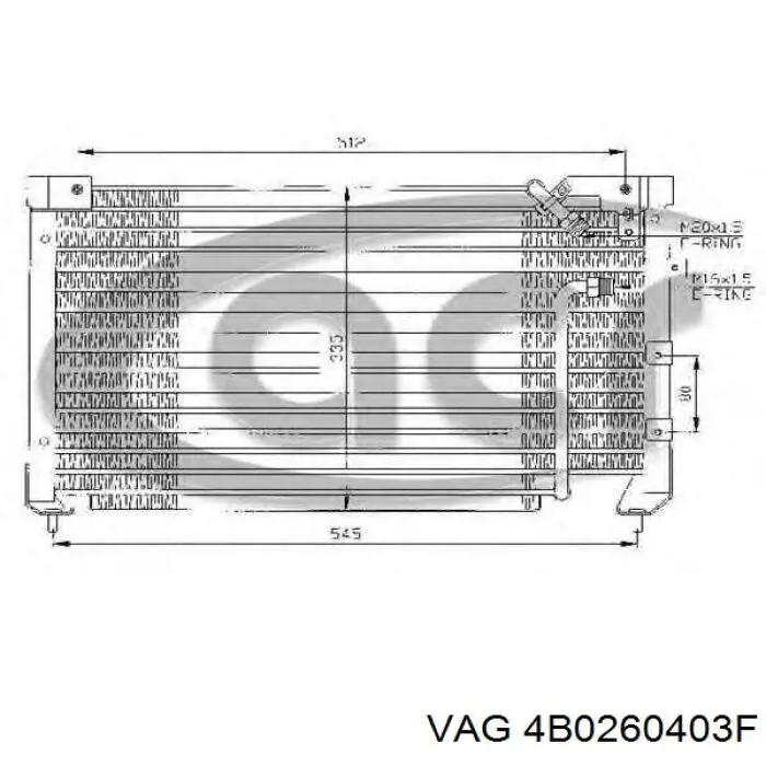Конденсатор кондиціонера VAG 4B0260403F ціна, від 78.28 USD