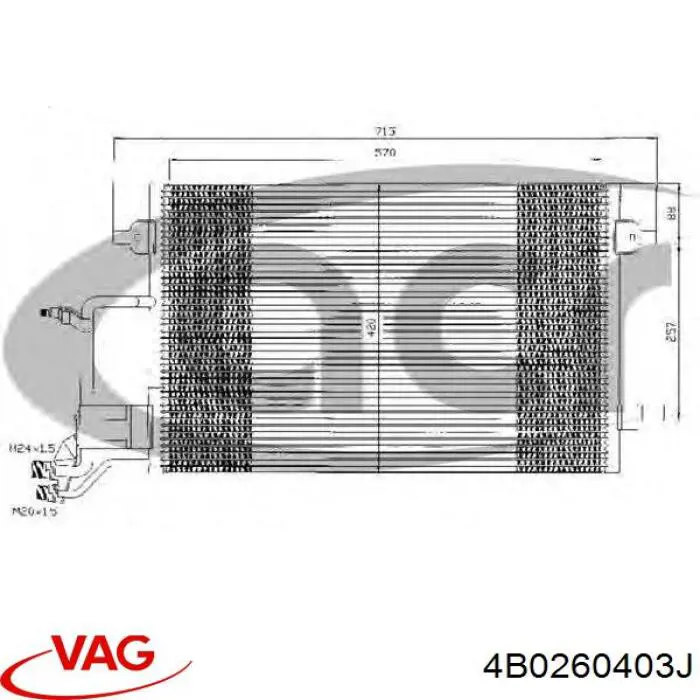 4B0260403J VAG радіатор кондиціонера