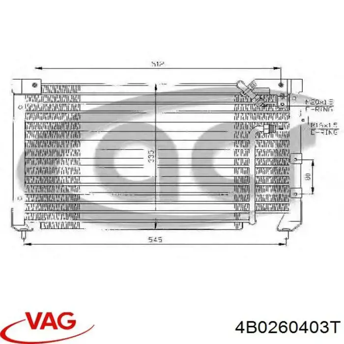 Радіатор охолодження кондиціонера VAG 4B0260403T