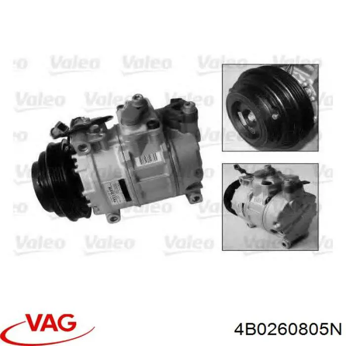 Компресор системи кондиціювання VAG 4B0260805N ціна, від 164.09 USD