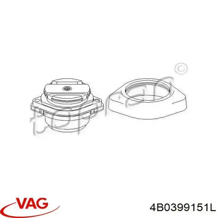 Подушка коробки передач 4B0399151L VAG