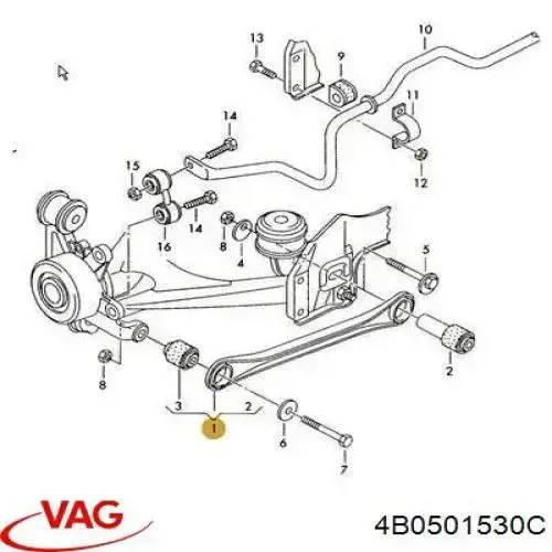 Діагональний важіль Febest 1725A6R