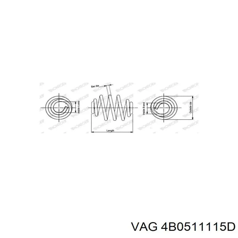 Купити 4B0511115D VAG Задні пружини