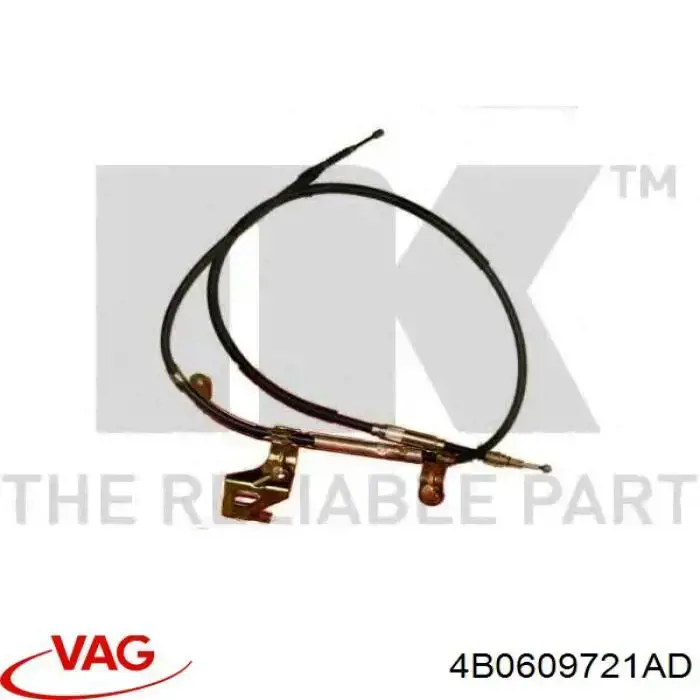 Трос ручного гальма задній, правий/лівий 4B0609721AD VAG