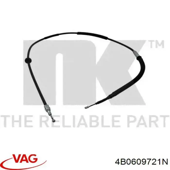 Трос ручного гальма задній, правий/лівий VAG 4B0609721N ціна, від 20.81 USD