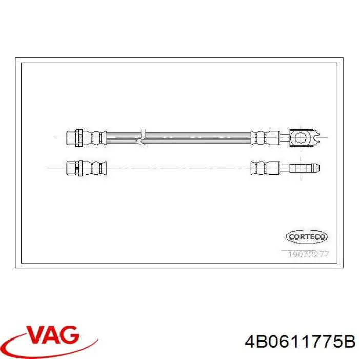 Шланг гальмівний задній 4B0611775B VAG