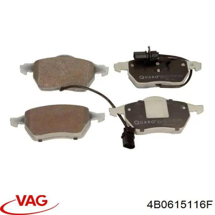 Купити 4B0615116F VAG Колодки гальмівні передні, дискові