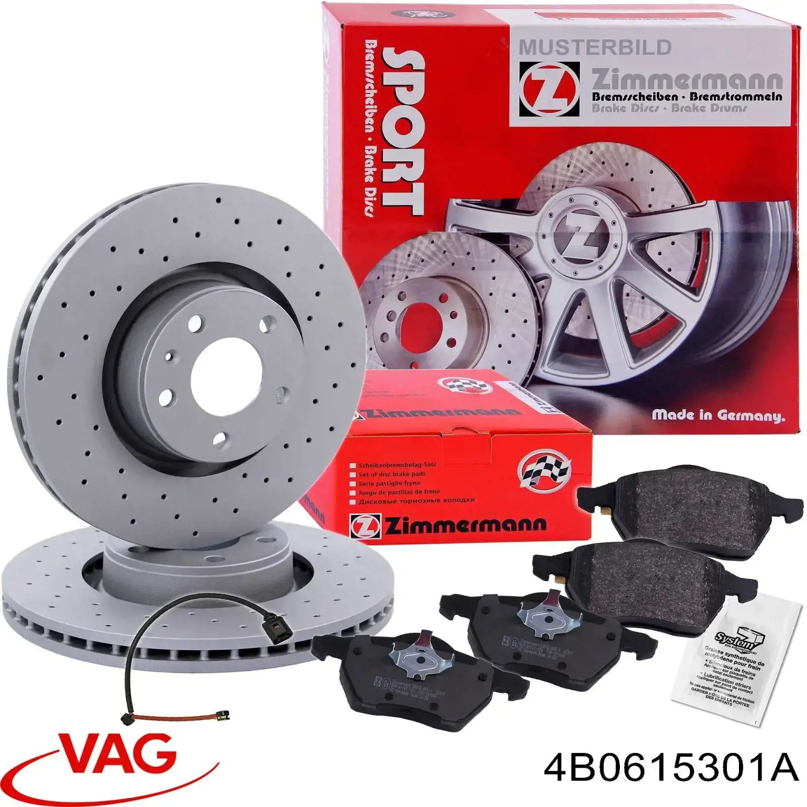 Диск гальмівний передній VAG 4B0615301A