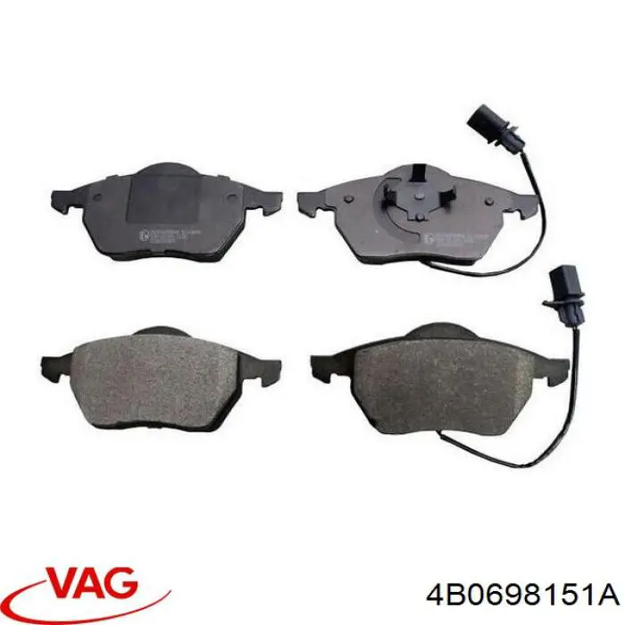 Передні тормозні колодки 4B0698151A VAG