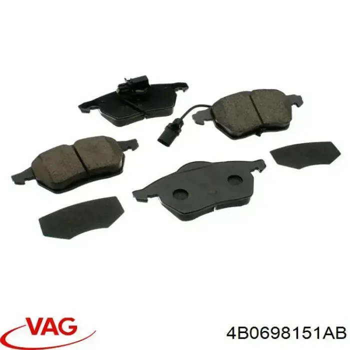Купити 4B0698151AB VAG Колодки гальмівні передні, дискові
