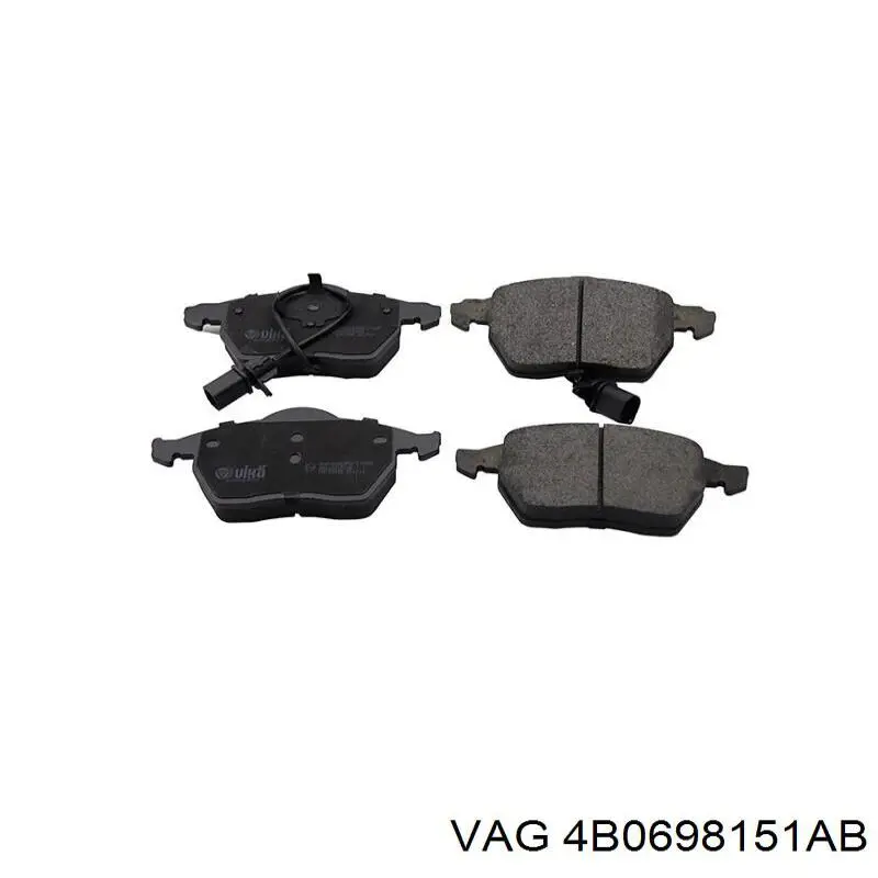4B0698151AB VAG Передні гальмівні колодки
