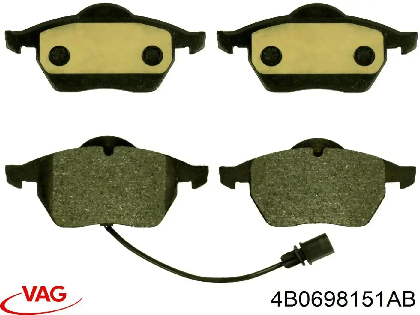 Гальмівні колодки VAG 4B0698151AB ціна, від 30.85 USD