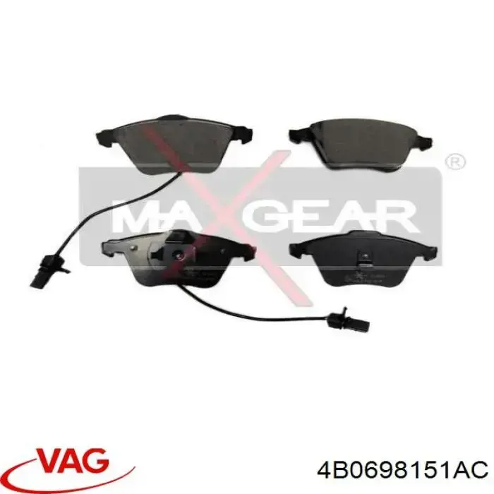 Передні тормозні колодки 4B0698151AC VAG