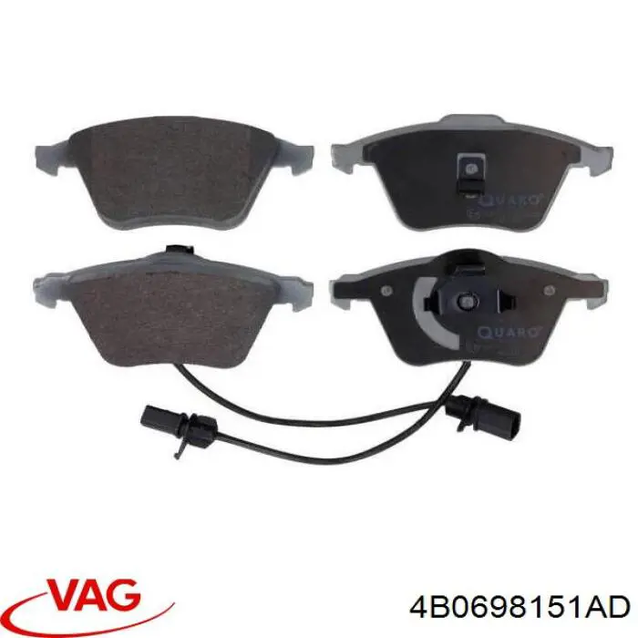 Гальмівні колодки VAG 4B0698151AD ціна, від 45.54 USD