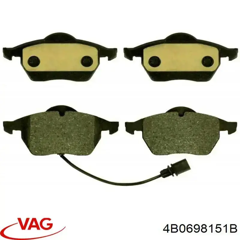 Купити 4B0698151B VAG Колодки гальмівні передні, дискові