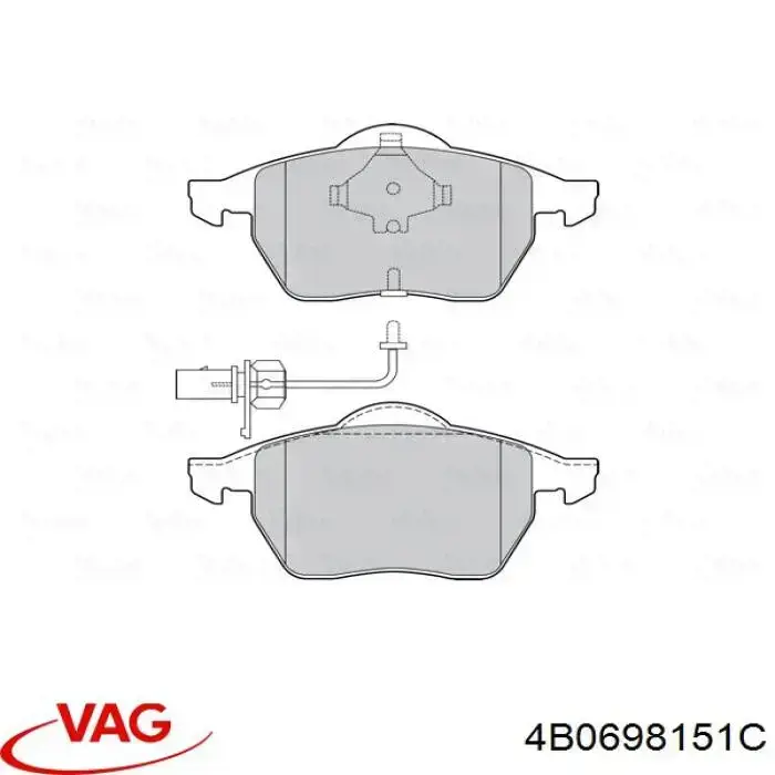 4B0698151C VAG Передні гальмівні колодки
