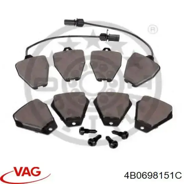 Гальмівні колодки VAG 4B0698151C ціна, від 43.03 USD