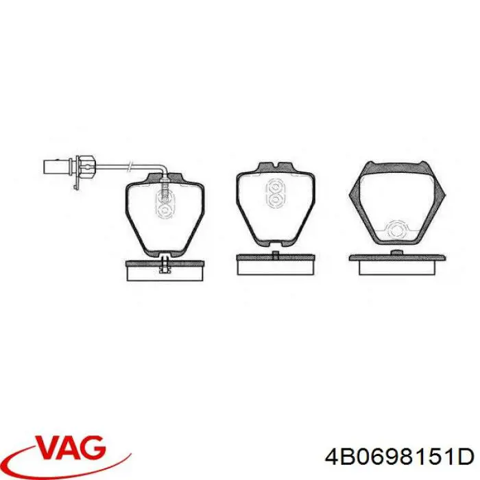 Гальмівні колодки VAG 4B0698151D ціна, від 29.17 USD