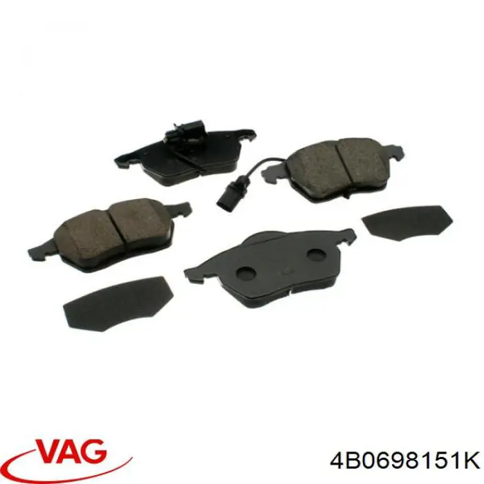 Гальмівні колодки VAG 4B0698151K ціна, від 26.60 USD