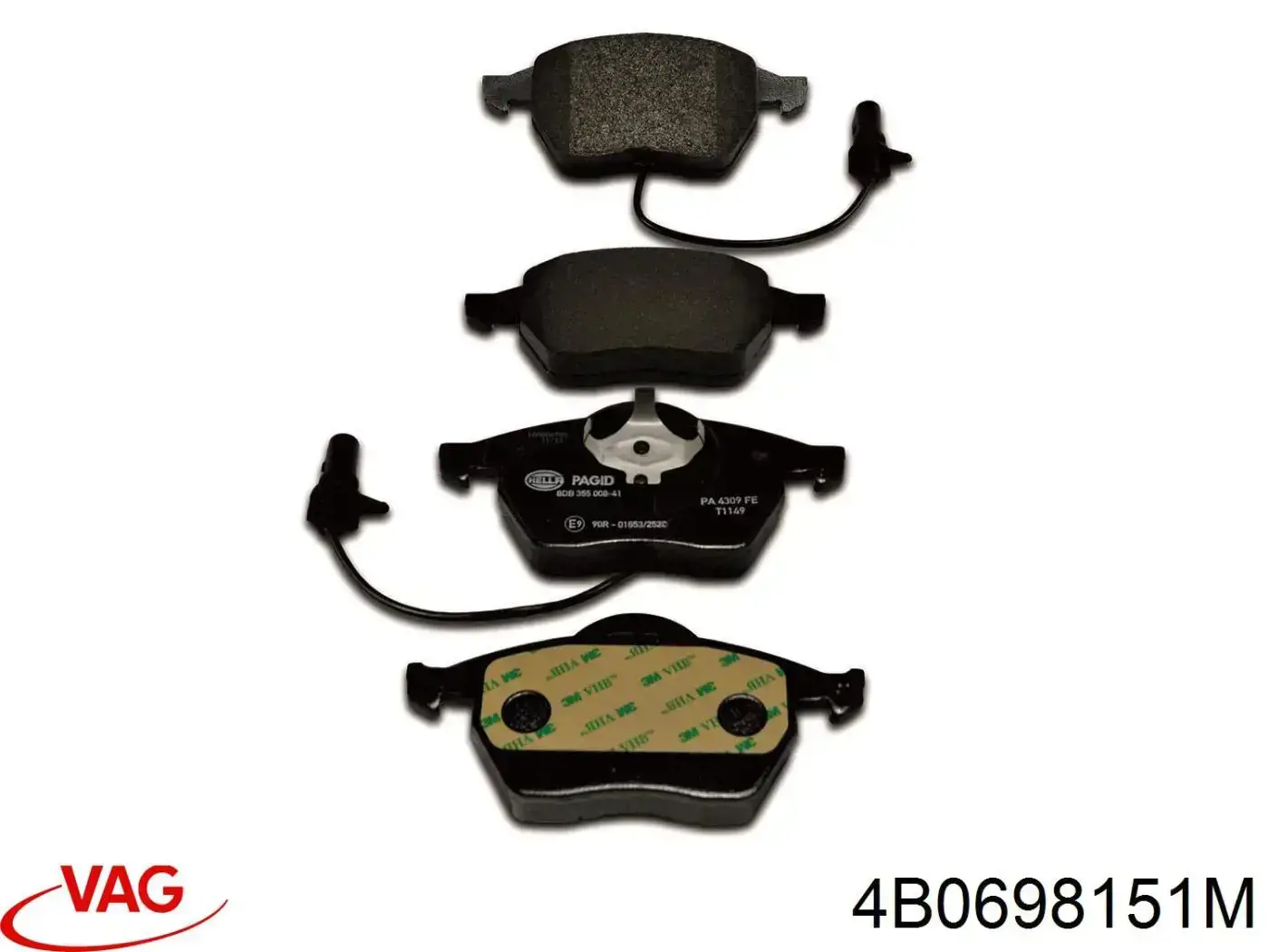 Гальмівні колодки VAG 4B0698151M ціна, від 25.77 USD