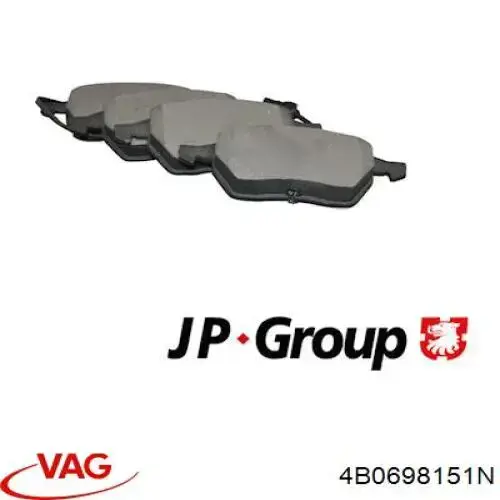Гальмівні колодки VAG 4B0698151N ціна, від 31.01 USD