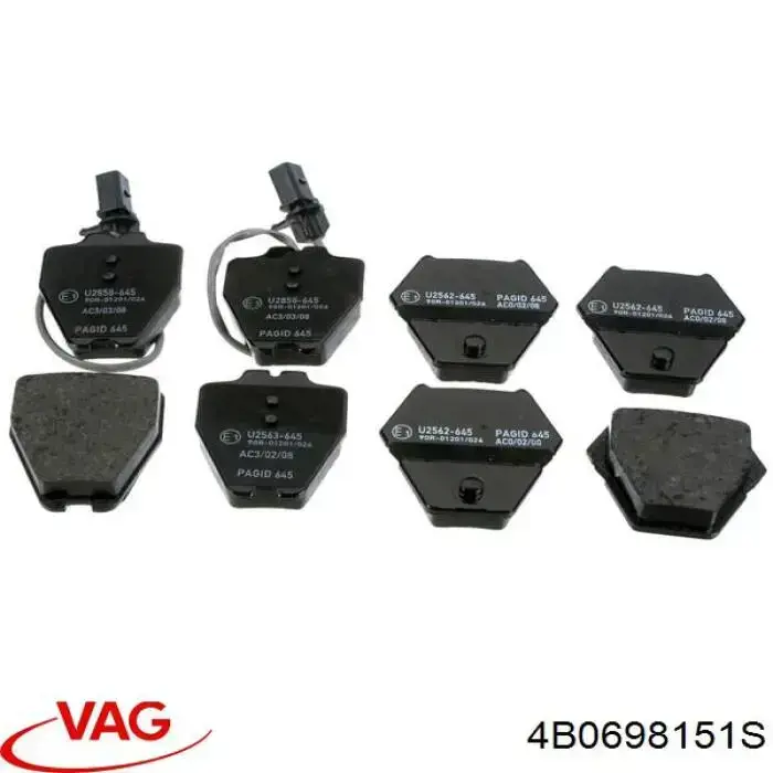 Тормозні колодки VAG 4B0698151S