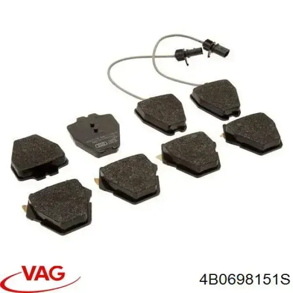 Купити 4B0698151S VAG Колодки гальмівні передні, дискові