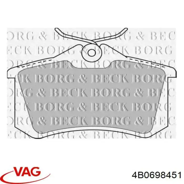 Купити 4B0698451 VAG Задні колодки