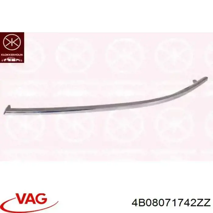 Купити 4B08071742ZZ VAG Накладка бампера переднього, права