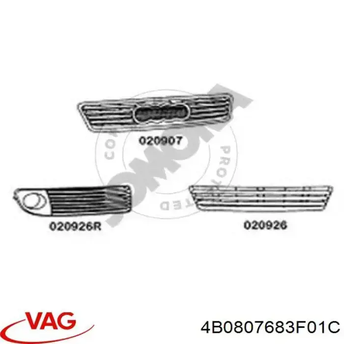 Решітка переднього бампера, центральна Tempest 0130077912 ціна, від 6.23 USD