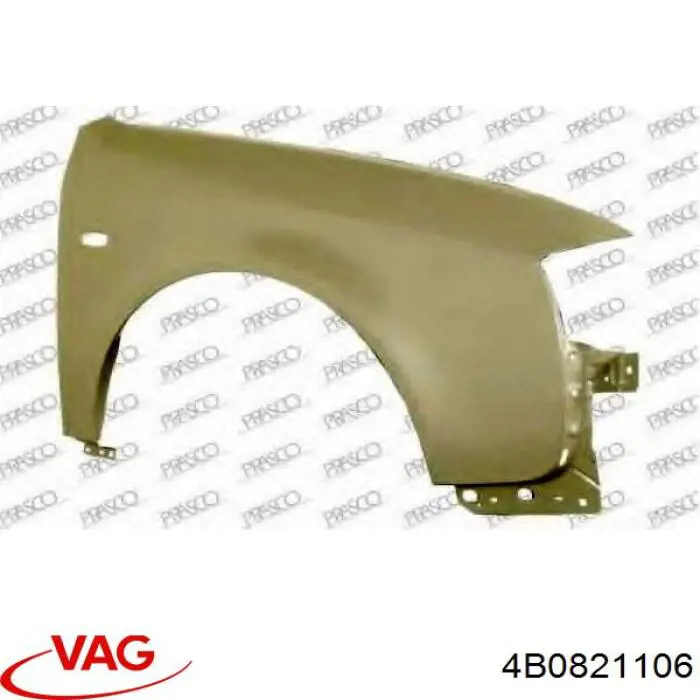 Крило переднє праве VAG 4B0821106 ціна, від 47.29 USD