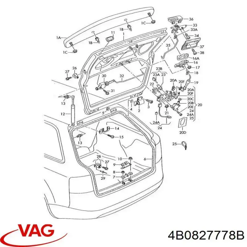 VAG 4B0827778B ціна, від 6.59 USD