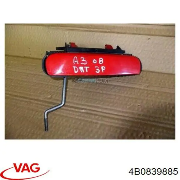 Тримач зовнішньої ручки дверей, правих дверей 4B0839885 VAG