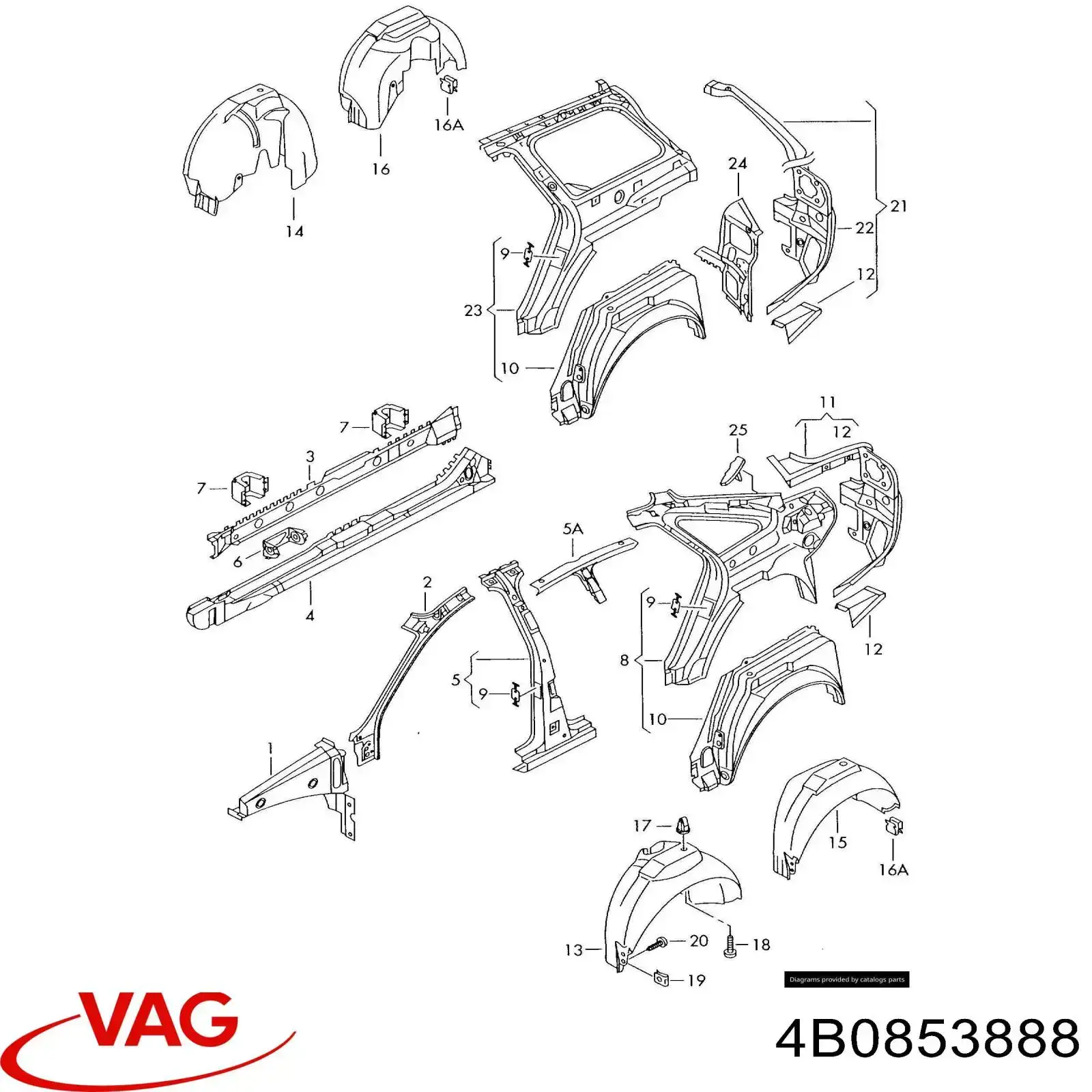  VAG 4B0853888 ціна, від 62.26 USD