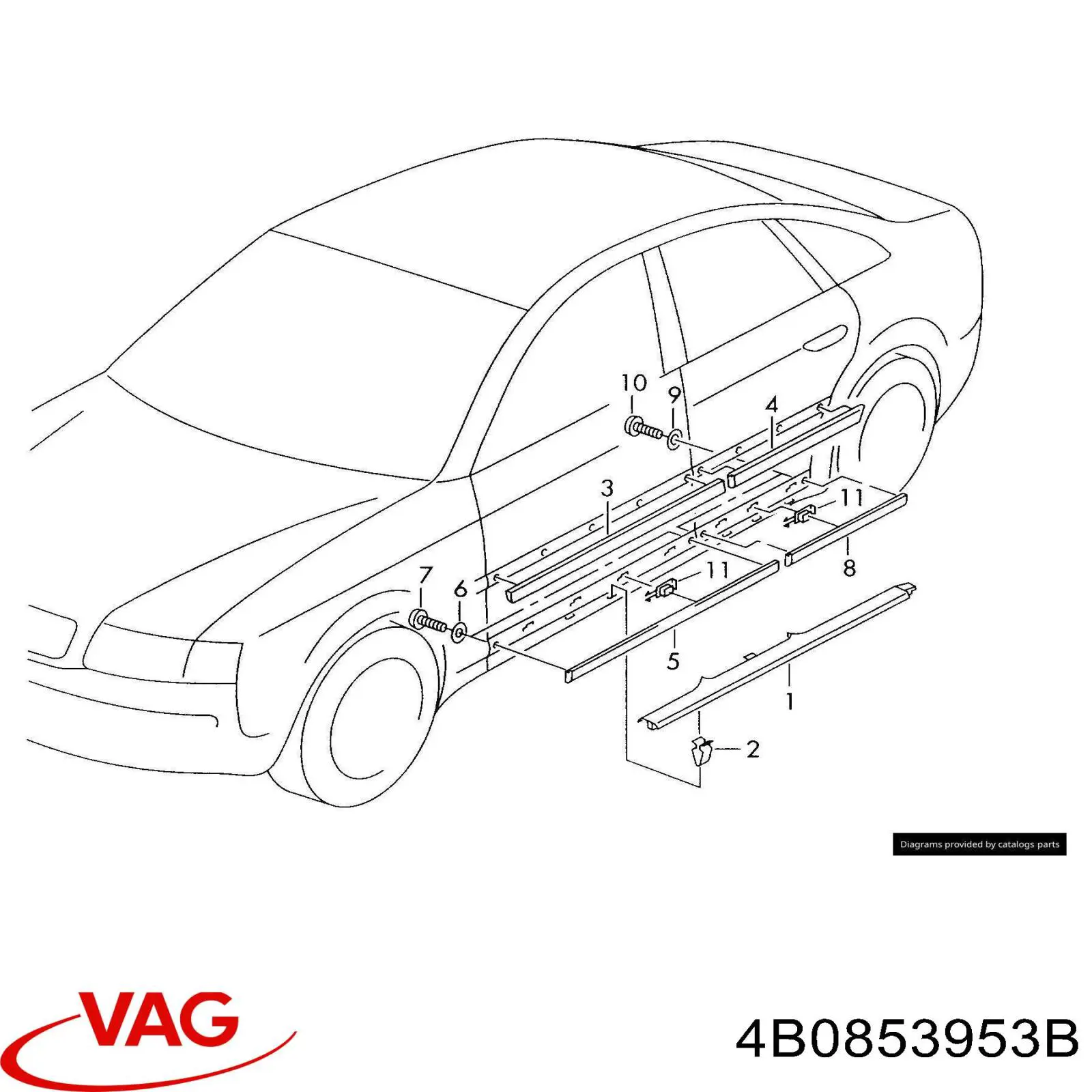  VAG 4B0853953B ціна, від 19.00 USD