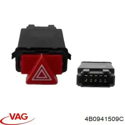 Купити 4B0941509C VAG Кнопка включення аварійного сигналу