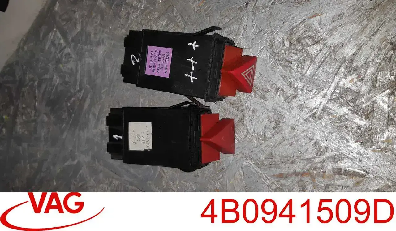 Купити 4B0941509D VAG Кнопка включення аварійного сигналу