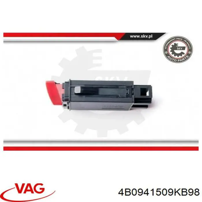 Кнопка аварійки 4B0941509KB98 VAG