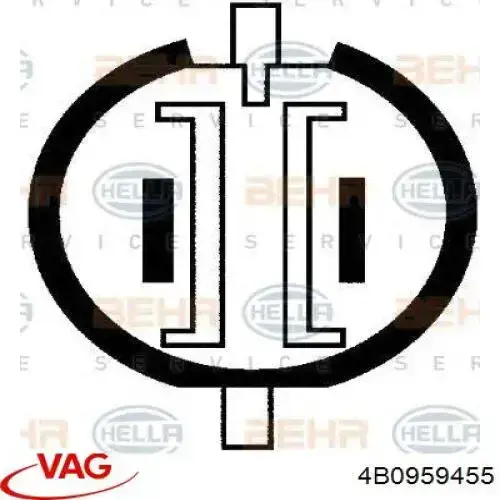 Купити 4B0959455 VAG Електровентилятор охолодження в зборі (двигун + крильчатка)