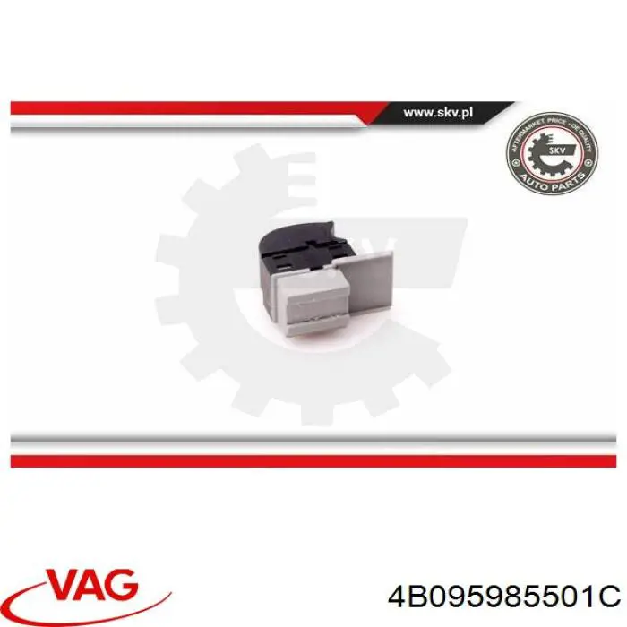 Кнопка вмикання двигуна склопідіймача передня права 4B095985501C VAG
