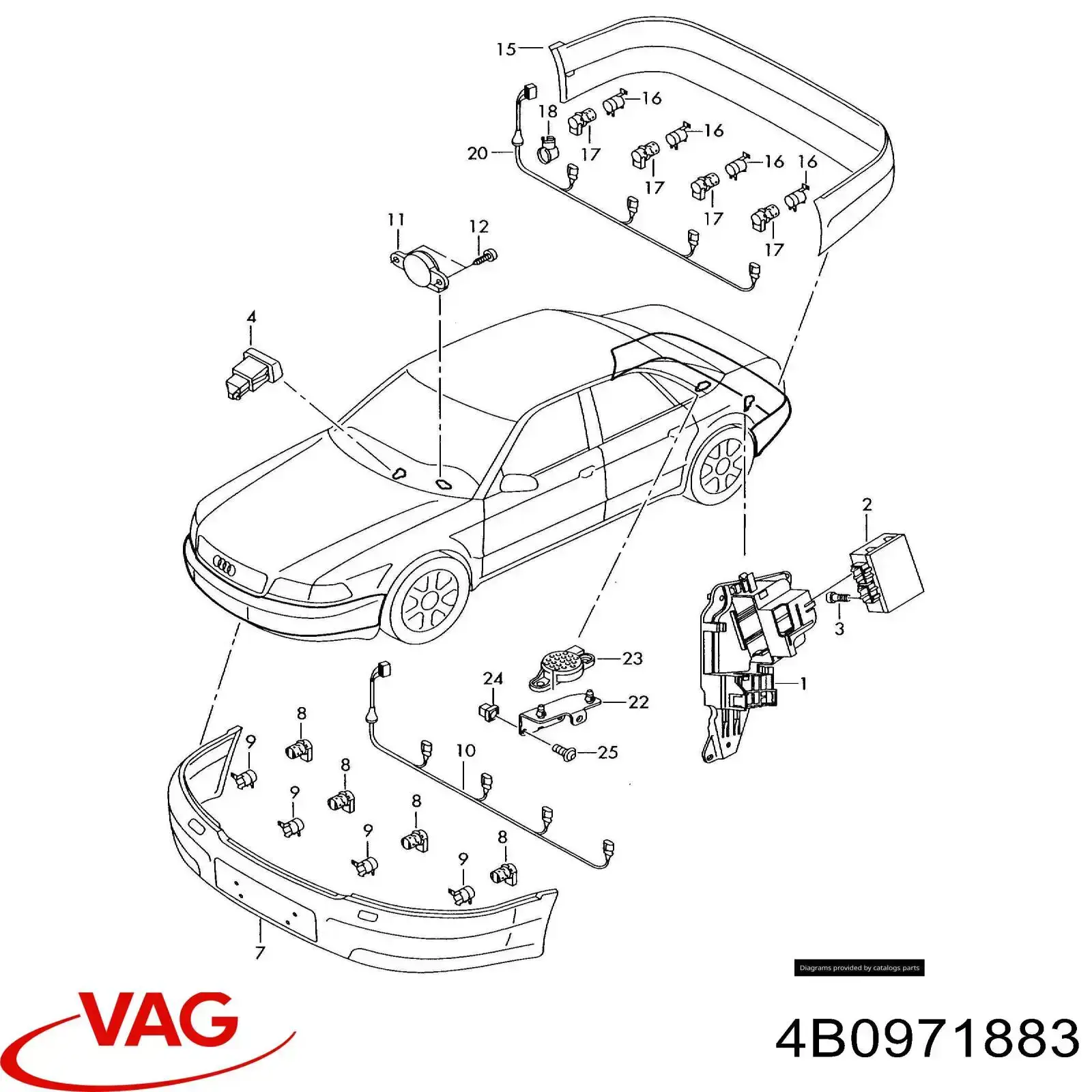  VAG 4B0971883 ціна, від 1.27 USD